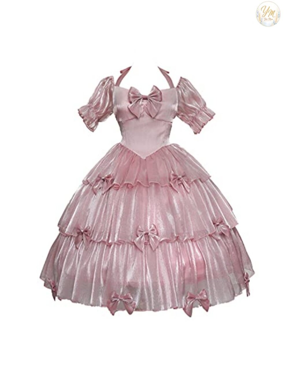 Women's Lolita Princess Party Dress Bow Layered Gothic Cosplay Costume